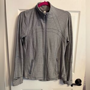 Lululemon Athletica zip up gray jacket size 10
